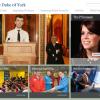 Capture d'écran de la page d'accueil du nouveau site Internet du prince Andrew, duc d'York, mis en ligne en mai 2013.