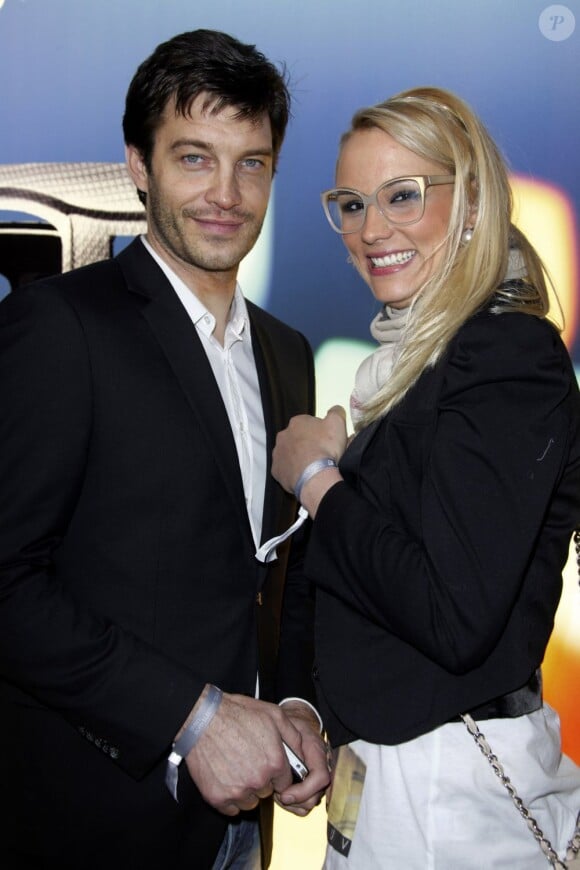 Elodie Gossuin et son époux Bertrand Lacherie à Paris le 3 avril 2013