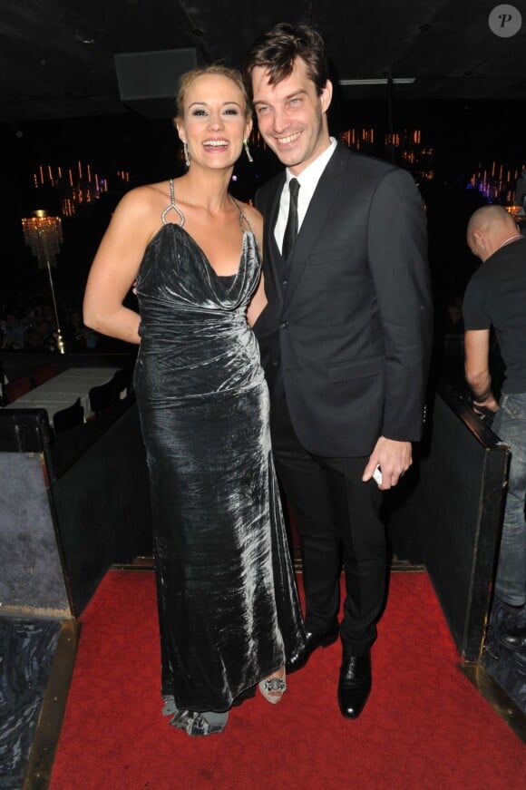 Elodie Gossuin et son mari Bertrand Lacherie lors de la soirée donnée à l'occasion de l'élection de Miss Prestige National 2013 au Lido à Paris le 10 décembre 2012