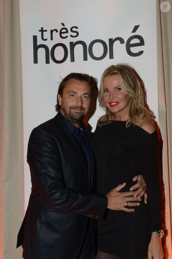 Henri Leconte et son épouse Florentina lors de la soirée d'anniversaire d'Henri Leconte qui célébrait ses 50 ans au restaurant Très Honoré à Paris le 30 mai 2013