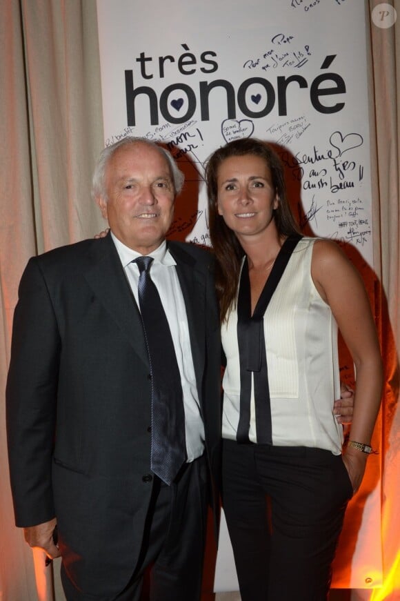 Christian Bîmes et son épouse lors de la soirée d'anniversaire d'Henri Leconte qui célébrait ses 50 ans au restaurant Très Honoré à Paris le 30 mai 2013