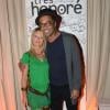 Yannick Noah et son épouse Isabelle lors de la soirée d'anniversaire d'Henri Leconte qui célébrait ses 50 ans au restaurant Très Honoré à Paris le 30 mai 2013