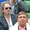 Christopher Thompson et Jean-Pierre Foucault à Roland-Garros le 1er juin 2013.