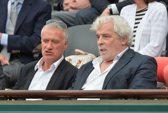 Didier Deschamps et Jacques Weber à Roland-Garros le 1er juin 2013.