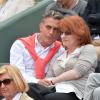 Gerard Holtz et sa femme Muriel Mayette à Roland-Garros le 1er juin 2013.