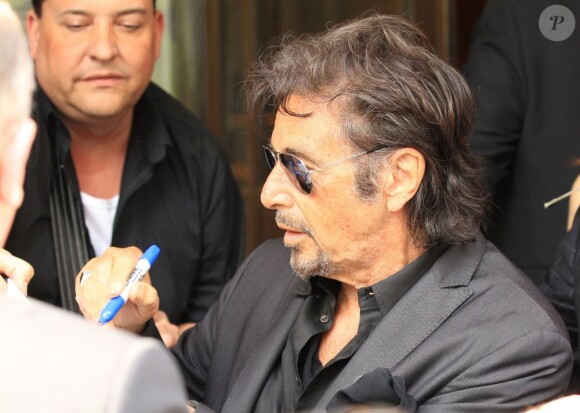 L'acteur Al Pacino à la sortie du Dorchester Hotel, Londres, le 31 mai 2013.