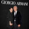 Giorgio Armani et Delfina Fendi à l'exposition Eccentrico à Rome qui célèbre la maison Armani. Le 5 juin 2013