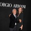 Giorgio Armani et Margareth Made à l'exposition Eccentrico à Rome qui célèbre la maison Armani. Le 5 juin 2013