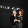 Giorgio Armani et son amie Sophia Loren à l'exposition Eccentrico à Rome qui célèbre la maison Armani. Le 5 juin 2013