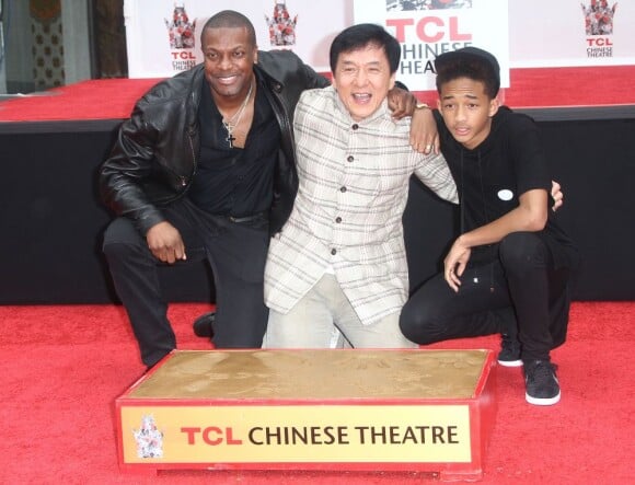 Chris Tucker, Jackie Chan et Jaden Smith à Hollywood, le 6 juin 2013.