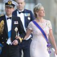 Edward et Sophie de Wessex au mariage de la princesse Madeleine de Suède et de Chris O'Neill au palais royal à Stockholm le 8 juin 2013.