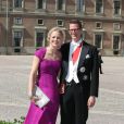 Le prince Manuel et la princesse Anna de Bavière au mariage de la princesse Madeleine de Suède et de Chris O'Neill au palais royal à Stockholm le 8 juin 2013.