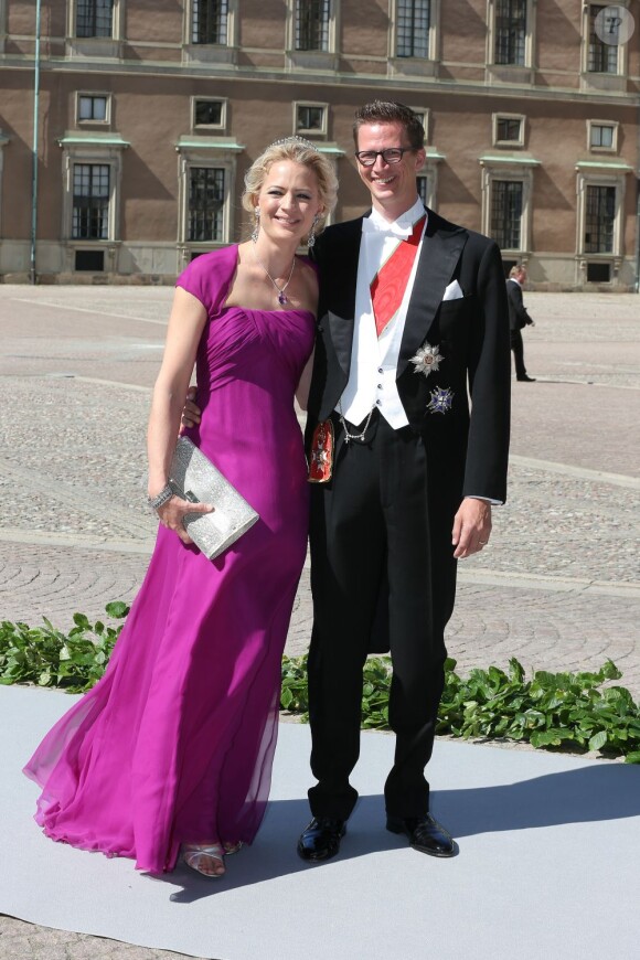 Le prince Manuel et la princesse Anna de Bavière au mariage de la princesse Madeleine de Suède et de Chris O'Neill au palais royal à Stockholm le 8 juin 2013.