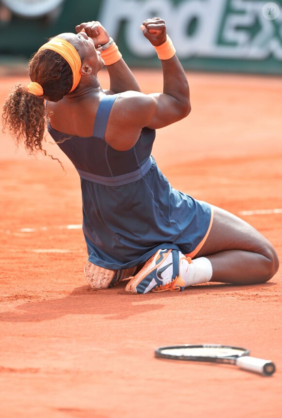 Serena Williams victorieuse de la finale dames à Roland-Garros le 8 juin 2013.