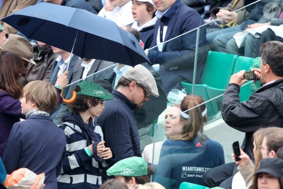 Leonardo DiCaprio lors de la finale de Roland-Garros le 9 juin 2013, opposant Rafael Nadal à David Ferrer
