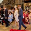 Kate Middleton enceinte de plus de 7 mois lors du soixantenaire du couronnement d'Elizabeth II à Westminster, le 4 juin 2013.