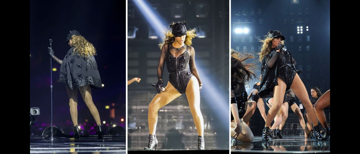 Photo : Beyoncé, sexy en body et cape Givenchy par Riccardo Tisci pour ...