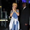 Rihanna quitte le restaurant/bowling All Star Lane à Manchester. Le 12 juin 2013.