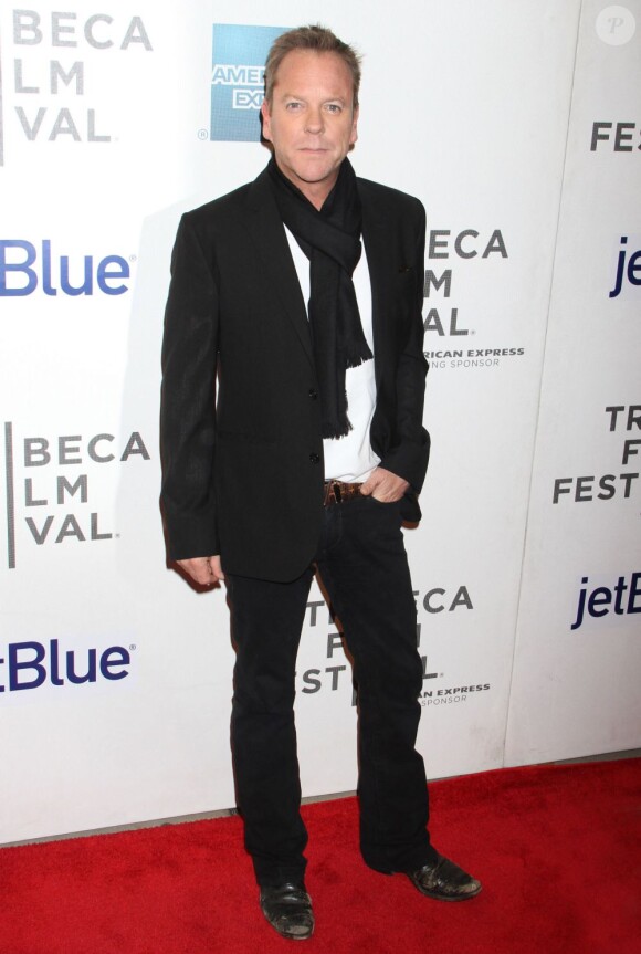 L'acteur Kiefer Sutherland à la première de The Reluctant Fundamentalist lors du festival de Tribeca à New York, le 22 avril 2013.