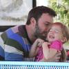 Ben Affleck et sa fille Seraphina à la patinoire de Santa Monica. Le 4 janvier 2013.