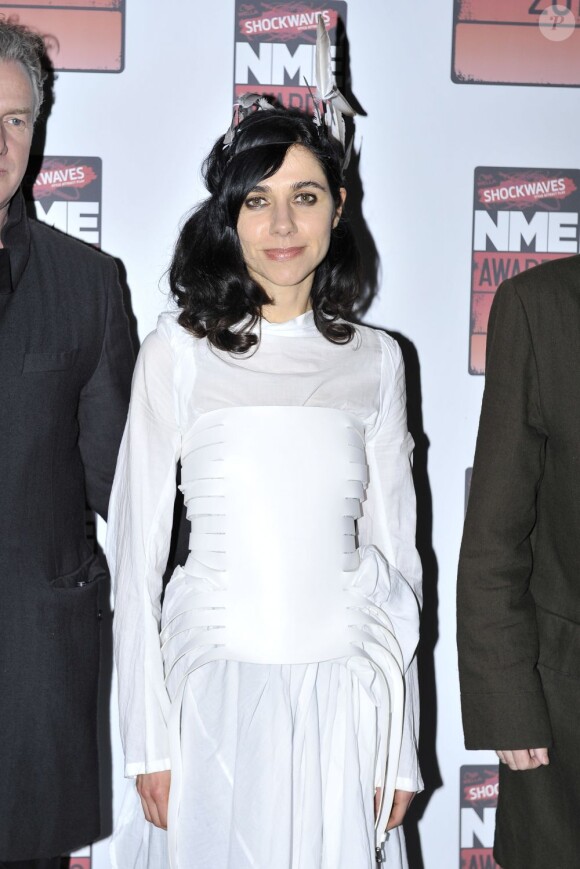 PH Harvey, à la cérémonie des NME Awards à Londres, le 23 février 2011. La chanteuse va être faite membre de l'Ordre de l'Empire britannique.