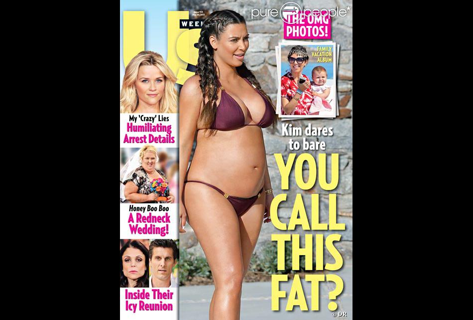Kim Kardashian en couverture du magazine US Weekly dévoile son corps de femme enceinte en bikini