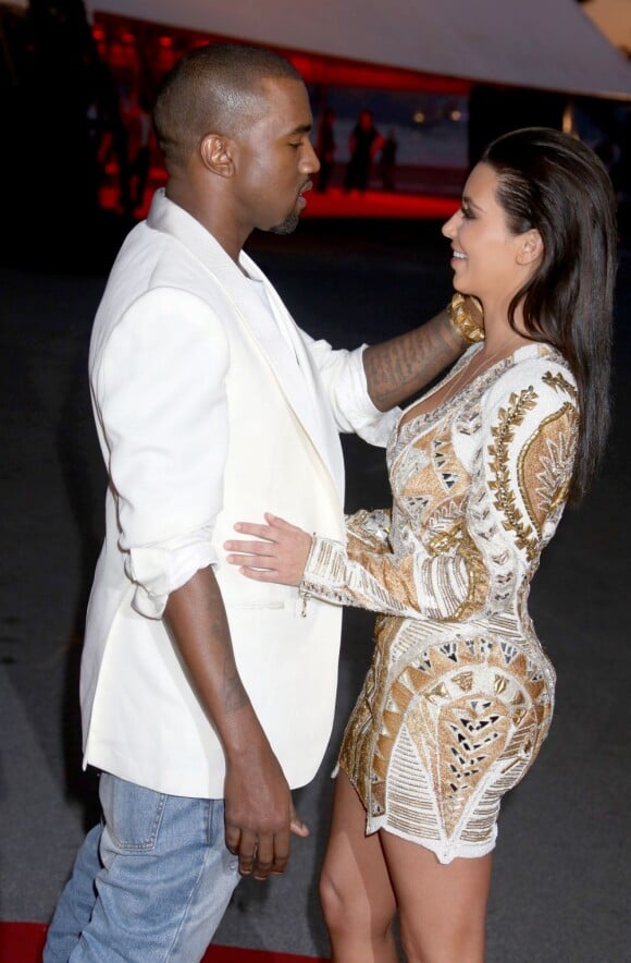 Kanye West et Kim Kardashian à Cannes. Mai 2012.