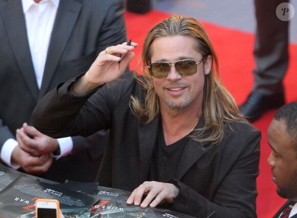 Brad Pitt à la première du film World War Z à New York, le 17 Juin 2013.