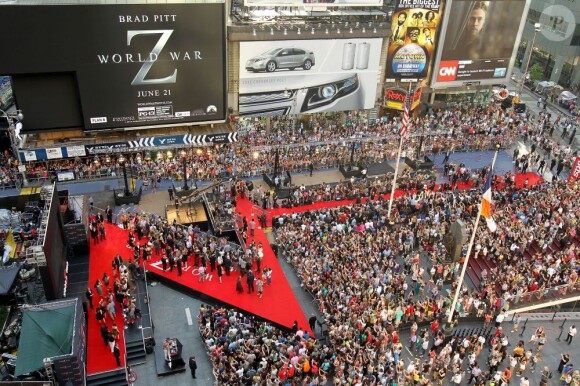 Le fameux Z et tapis rouge à la première du film World War Z à New York, le 17 Juin 2013.