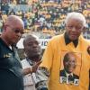 Jacob Zuma, président de l'Afrique du Sud et Nelson Mandela à Johannesburg, le 19 avril 2009.
