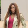 Serena Williams lors de la présentation de la collection printemps-été 2014 de Burberry Prorsum à Perks Field, dans les jardins de Kensington à Londres le 18 juin 2013
