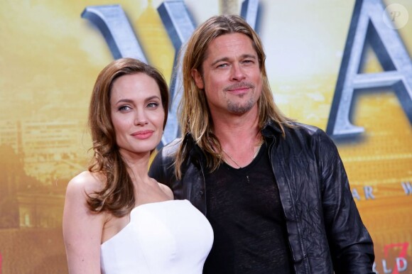Angelina Jolie et Brad Pitt lors de la présentation du film World War Z le 4 juin 2013 à Berlin