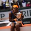 Serena Williams après sa victoire à Roland-Garros le 8 juin 2013 à Paris