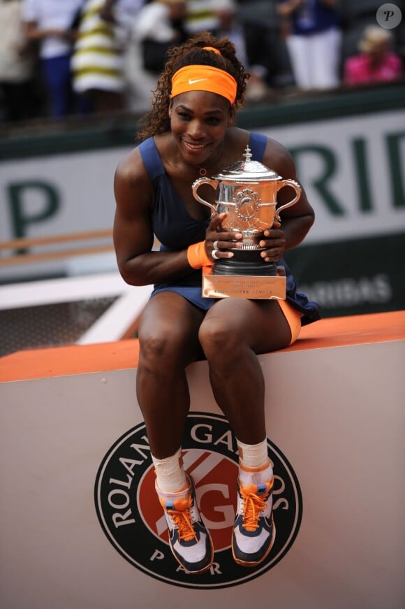 Serena Williams après sa victoire à Roland-Garros le 8 juin 2013 à Paris