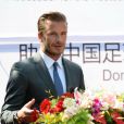 David Beckham mis à l'honneur lors d'une cérémonie organisée en son honneur à Shangai le 17 juin 2013
