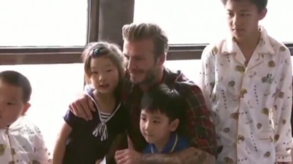 David Beckham en Chine : Rencontre émouvante avec des enfants malades