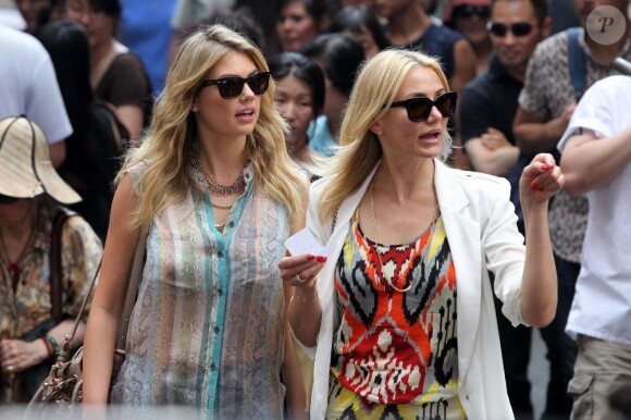 Cameron Diaz et Kate Upton sur le tournage de The Other Woman à Chinatown, New York, le 24 juin 2013.
