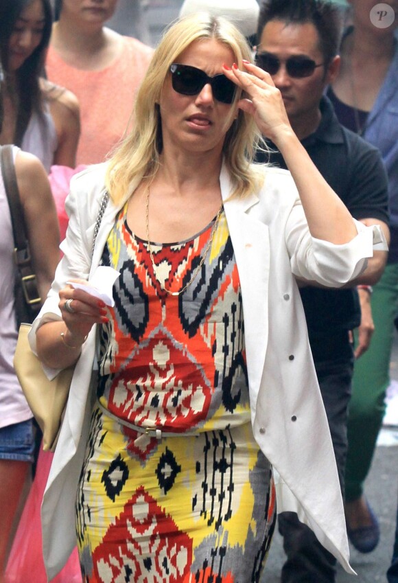 Cameron Diaz sur le tournage de The Other Woman à Chinatown, New York, le 24 juin 2013.