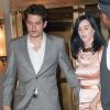 La jolie Katy Perry sort du club Friars Club de l'hôtel Waldorf Astoria de New York, avec John Mayer, le 24 juin 2013.