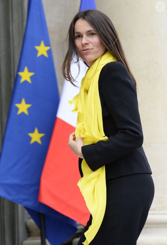 Aurélie Filippetti au déjeuner avec le président de la République au palais de l'Elysée à Paris, le 26 juin 2013.