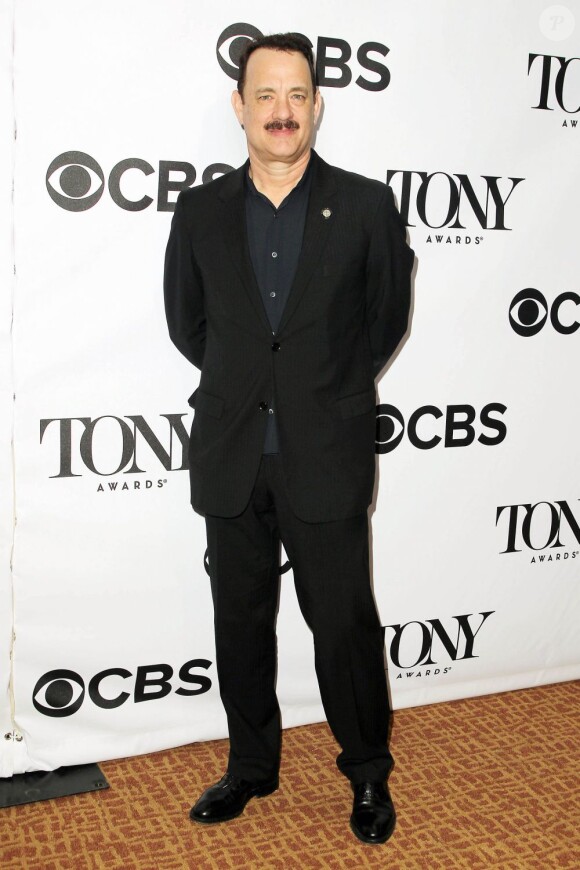 Tom Hanks lors de la conférence de presse des nominés des Tony Awards à New York le 1er mai 2013