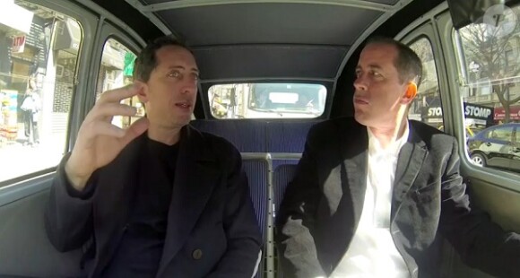 Gad Elmaleh et Jerry Seinfeld dans le show Comedians in cars getting coffee.