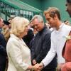 Richard Gasquet rencontre Camilla Parker Bowles au All England Lawn Tennis and Croquet Club lors du tournoi de Wimbledon, le 27 Juin 2013
