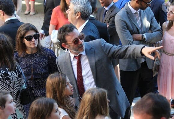 Serge Hazanavicius lors du mariage civil de Thomas Langmann et Céline Bosquet à la mairie de Sartène, Corse du sud, le 21 juin 2013.