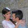 Mariage civil de Thomas Langmann et Céline Bosquet à la mairie de Sartène, Corse du sud, le 21 juin 2013.