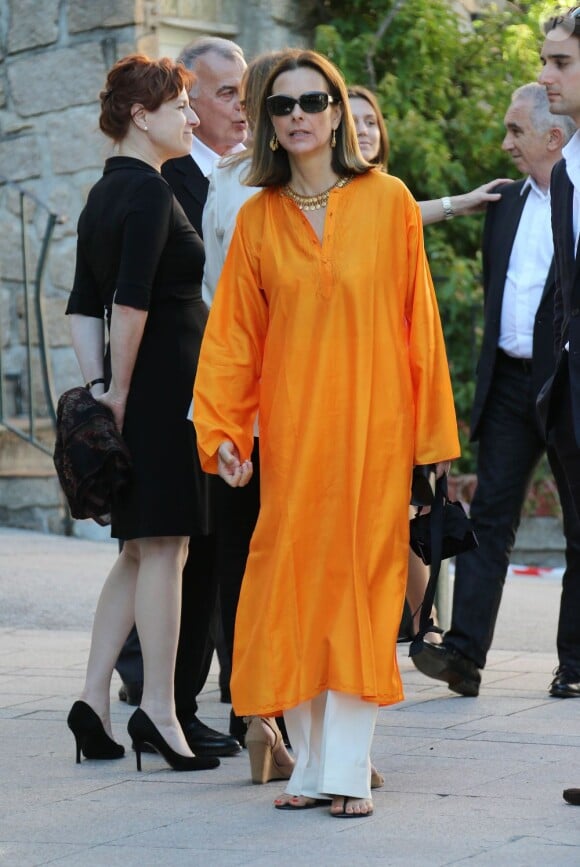 Carole Bouquet à la mairie de Sartène, Corse du sud, le 21 juin 2013.