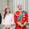 La duchesse de Cambridge Kate Middleton et le prince William lors des cérémonies de Trooping the Colour le 15 juin 2013 à Londres.