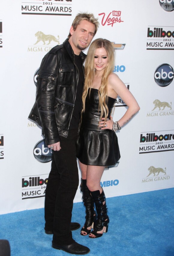 La chanteuse Avril Lavigne et Chad Kroeger à la soirée 2013 Billboard Music Awards au MGM Grand Garden Arena, à Las Vegas, le 19 mai 2013.