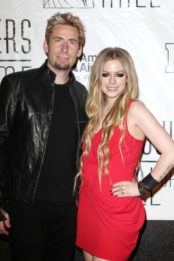 Chad Kroeger et la chanteuse Avril Lavigne à la soirée Songwriters Hall of Fame 44th Annual Induction and Awards Dinner à New York au Marriott Marquis, le 13 juin 2013.