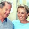 Le roi Albert II de Belgique et sa femme Paola de Belgique en vacances à Chateauneuf de Grasse, le 12 août 1994.